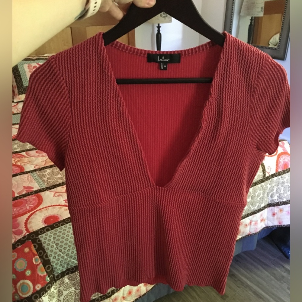 Lulus hot pink fitted tee, size medium